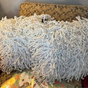 Sold Fluffy White Textured Pillow